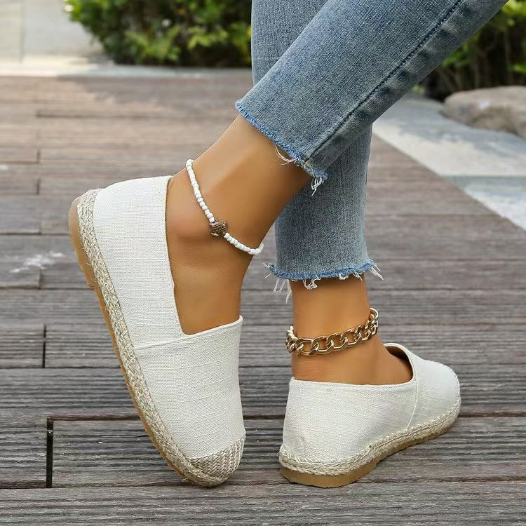 Round Toe Flat Slip-Ons