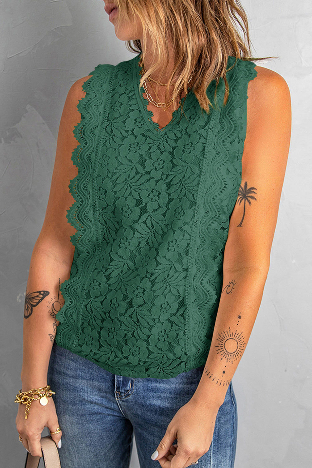 Lace V-Neck Tank