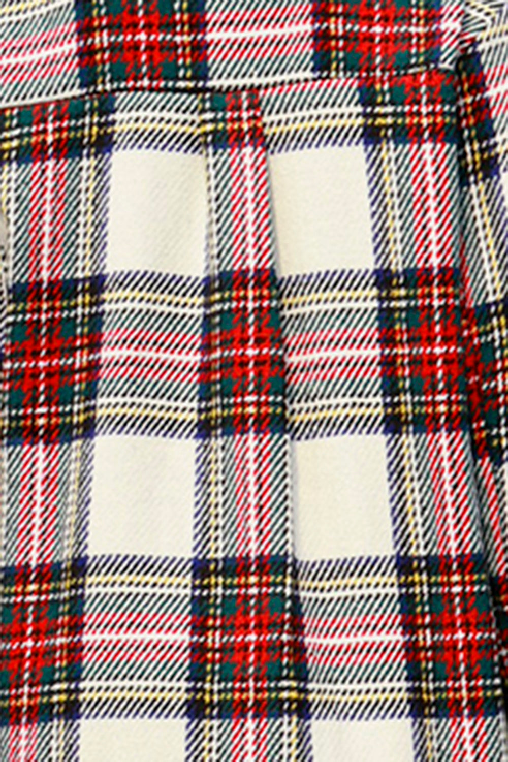 MeiMei Plaid Button Up Collared Neck Shacket