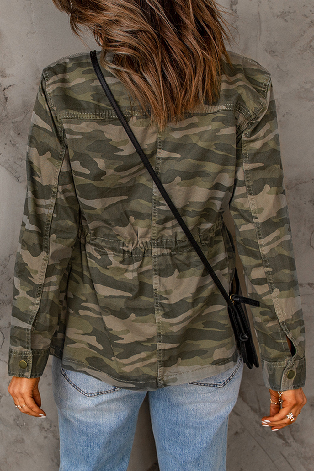 Camouflage Snap Down Jacket